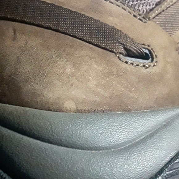 Keen - Men's Brown Soft Leather Steel Toe Hiking Trail Shoes. Size 14 - Picture 10 of 11